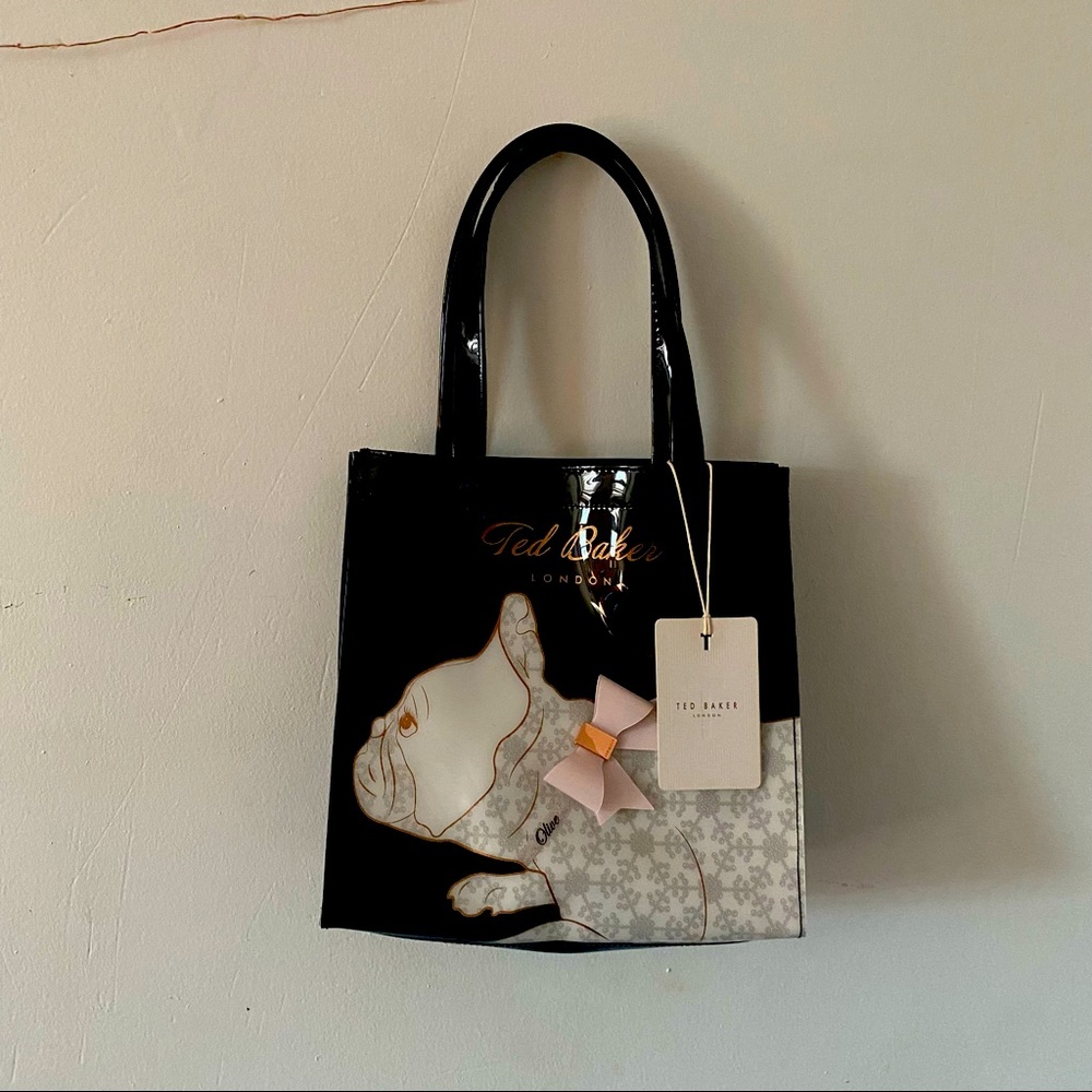 NWT Ted Baker Mini shopper bag in Black Vinyl